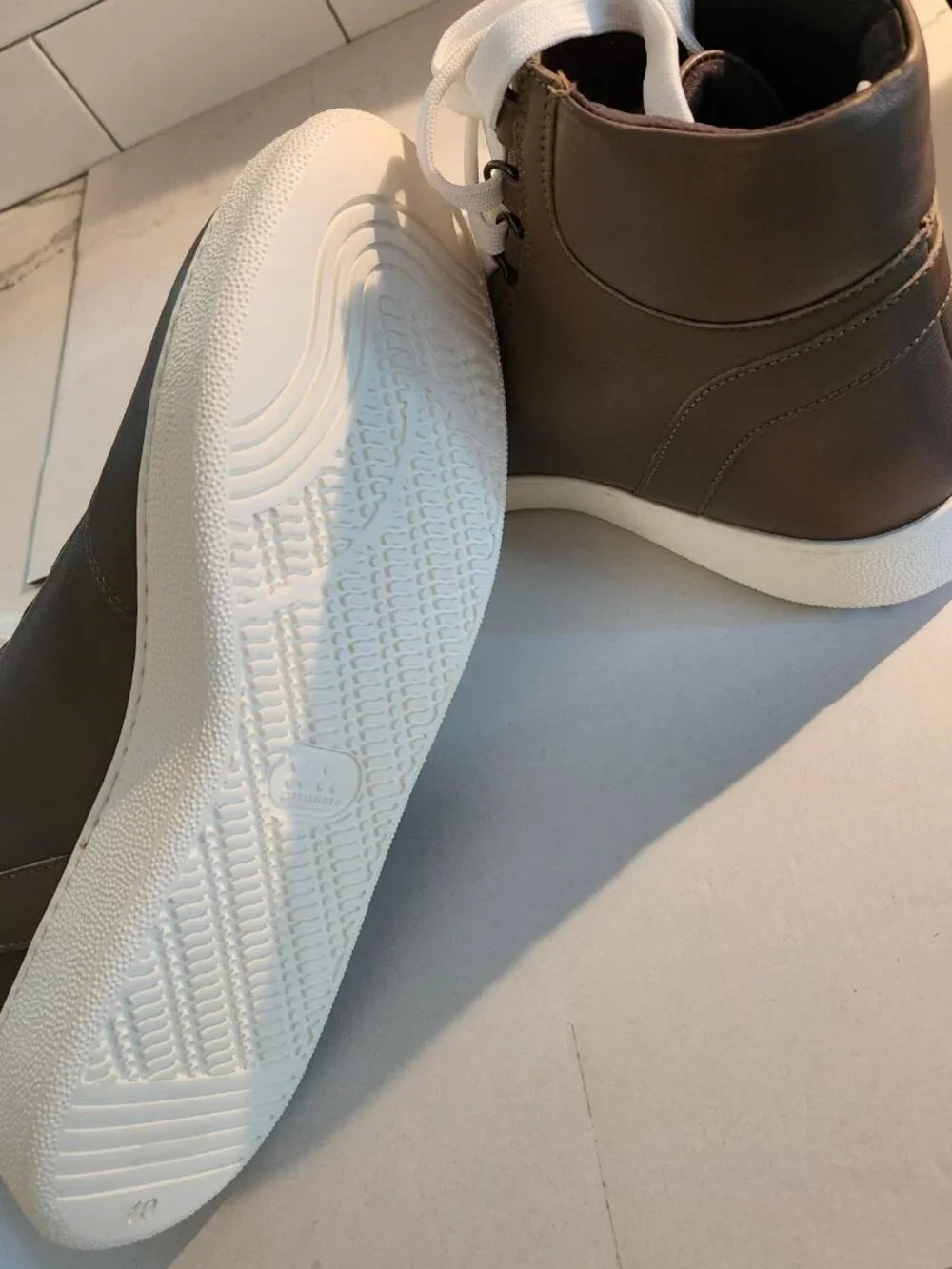 Aquatalia Pete Weatherproof Leather High-Top Sneaker